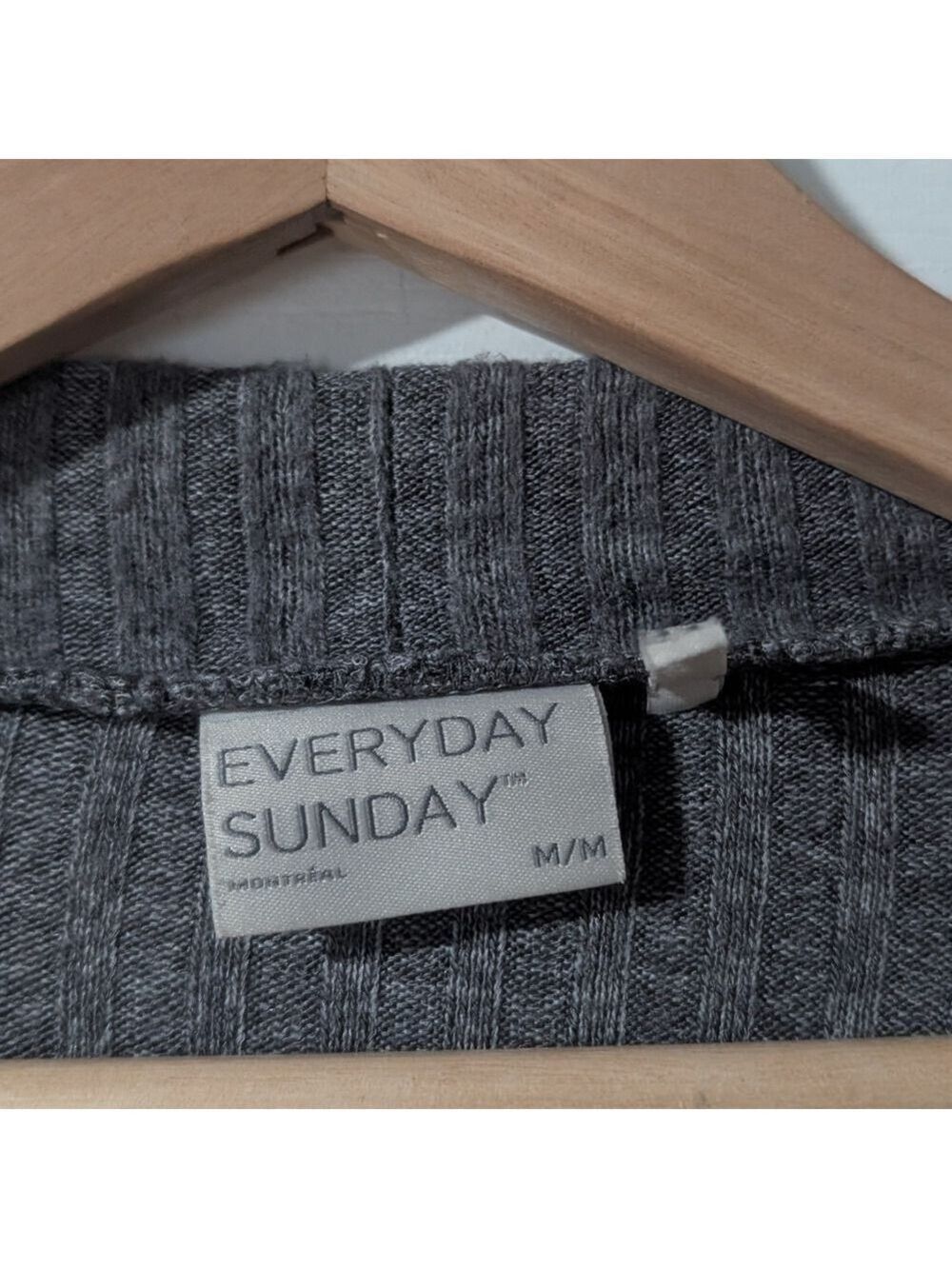 Everyday Sunday | Ribbed Knit Long Cardigan In Grey - Picture 6 of 11